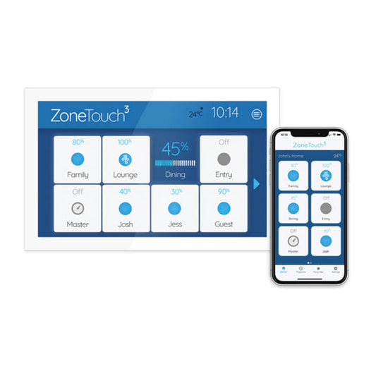 Zone Touch 3 Ducted WiFi Controller W smart device connection