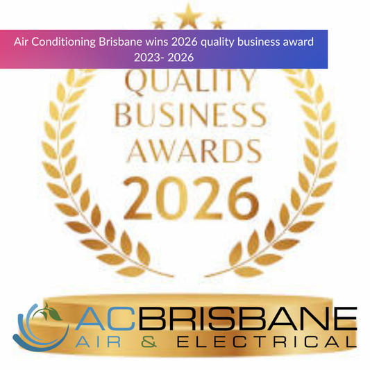 Air Conditioning Brisbane team celebrating 2026 Quality Business Award for Best HVAC Services.